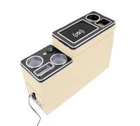 Reposabrazos Caja PARA TOYOTA PARA Senna PARA Noah PARA Estima 80/90 Juego Caja Rieles Delanteros PARA Central Apoyabrazos Negocios Generales Tienda Central Auto Reposabrazos Central(A-5TH Beige)
