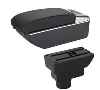 Reposabrazos Caja Respaldo Interior Pieza De Reequipamiento Caja De Almacenamiento Accesorio Fácil Instalación Para Opel Para Corsa D(A2 Black line 7USB)