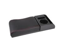 Reposabrazos Central Almohadilla De Reposabrazos Ajustable Para Coche Suave Con Soporte Para El Codo Universal Puertos Carga USB Portavasos(A type Red)
