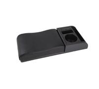 Reposabrazos Central Almohadilla De Reposabrazos Ajustable Para Coche Suave Con Soporte Para El Codo Universal Puertos Carga USB Portavasos(A type Black)