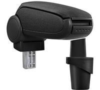 Reposabrazos central - apoyabrazos con compartimento - tapizado - tela - negro