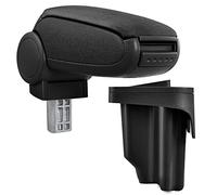 Reposabrazos central - apoyabrazos con compartimento - tapizado - tela - negro