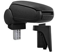 Reposabrazos central - apoyabrazos con compartimento - tapizado - tela - negro