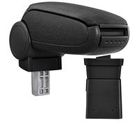 Reposabrazos central - apoyabrazos con compartimento - tapizado - tela - negro