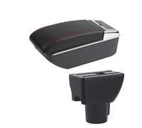 Reposabrazos Central De Cuero Sintético Para Coche Caja De Almacenamiento Piezas De Repuesto Para Hyundai Para Getz(B red line)