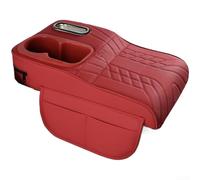 Reposabrazos central para coche, acolchado de piel de napa con soporte para vasos y compartimento para pañuelos, aumento ergonómico para mayor comodidad, universal, apto para muchos modelos de