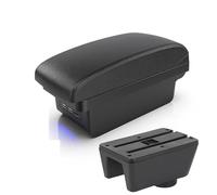 Reposabrazos Central Para Coche Caja De Almacenamiento Modernización Línea Negra Roja Blanca Para Seat Para Ibiza 6J 6L(B2 Black line)