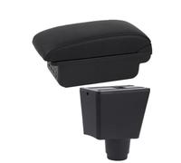 Reposabrazos Central Para Dacia Para Logan 2 Dokker Caja Reposabrazos Caja Almacenamiento Reposabrazos Coche Apoyabrazos capa Doble Caja(B Black line 3USB)