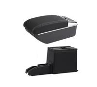 Reposabrazos Central Para DATSUN MIDO ONDO Reposabrazos Para Datsun On-DO Datsun Mi-DO Almacenamiento Central Con Reposabrazos Coche Retrofit Con USB Reposabrazos Coche(D white line 7USB)