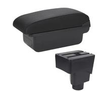 Reposabrazos Central Para Ford EcoSport 2013-2018, Reposabrazos Detalles Interiores Reposabrazos Coche, Modernización Apoyabrazos capa Doble Caja(C Black line NO USB)