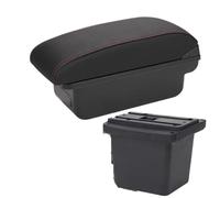 Reposabrazos Central Para Hyundai Para Elantra Touring Para I30 FD I30cw 2007-2011 Reposabrazos Almacenamiento Reposabrazos Accesorios Modernización Apoyabrazos Consola(C1 Black red NO USB)