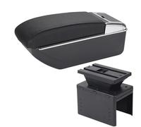 Reposabrazos Central para Hyundai para I20 2021 2022, Reposabrazos Caja De Almacenamiento para Coche Consola Central reposabrazos(D Black Line No USB)