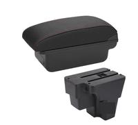 reposabrazos central Para KIA Para RIO Reposabrazos Caja Pieza Coche Accesorio Almacenamiento América Sur(C1 Black redNO USB)