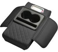 Reposabrazos Central para Nissan Z RZ34 2023-2026 | Diseño negro acolchado Portavasos integrado Esponja elástica Correas de velcro