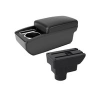 Reposabrazos Central Para Opel Para Corsa D Caja Reposabrazos Específica Coche Modificación Interior Consola Central Accesorios Almacenamiento Con Interfaz USB Auto Apoyabrazos(A2 Black line NO USB)