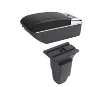 Reposabrazos Central Para Peugeot 206 Cc Para Cabrio Reposabrazos Central Caja De Almacenamiento Reequipamiento Interior Carga USB Accesorios Para Coche Caja Apoyabrazos(D black line 7USB)