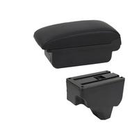 Reposabrazos Central Para Peugeot 208 2008 2019-2024, Reposabrazos Caja Almacenamiento Para Reposabrazos Coche Apoyabrazos capa Doble Caja(A Black line NO USB)