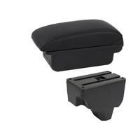 Reposabrazos Central Para Peugeot 208 2008 2019-2024, Reposabrazos Caja Almacenamiento Para Reposabrazos Coche Apoyabrazos capa Doble Caja(B Black line 3USB)