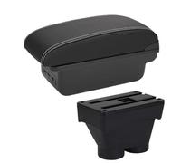 Reposabrazos Central Para Peugeot 208 2012-2018 Reposabrazos Caja De Almacenamiento Piezas De Reequipamiento Detalles Interiores Soporte Para Cenicero Caja Apoyabrazos(B3 Black white 3USB)