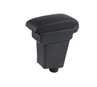 Reposabrazos Central Para Renaultes Para Clio 4 Para Captur Para Clio 3 III IV 2012-2019 Reposabrazos Caja Reposabrazos Para Coche Reequipamiento Interior Especial Apoyabrazos Coche(B1 Black red 3USB)