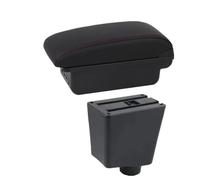 Reposabrazos Central Para SEAT Ibiza III 2001-2008 Caja Reposabrazos Caja Almacenamiento Reposabrazos Coche Apoyabrazos capa Doble Caja(B red line 3USB)