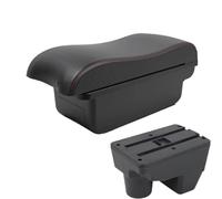 Reposabrazos Central Para Toyota Para Yaris Elegant GR 2021-2025 Reposabrazos Coche Modificado Doble Capa Apoyabrazos capa Doble Caja(A Black red NO USB)