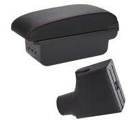 Reposabrazos Central Para Toyota Para Yaris Hybrid 2015-2023 Reposabrazos Central Detalles Interiores Piezas De Actualización(B1 Black red 3USB)