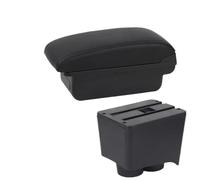 Reposabrazos Central Para VW Polo 9N 3 2002-2009, Reposabrazos Caja Almacenamiento, Reacondicionamiento Dedicado Apoyabrazos capa Doble Caja(A Black line NO USB)