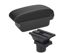 Reposabrazos Central Para VW UP Para Seat Mii Reposabrazos Coche Consola Caja Almacenamiento Portavasos Apoyabrazos capa Doble Caja(C Black white NOUSB)