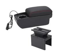 Reposabrazos Central Reposabrazos Universal Para Coche Modelo Caja Accesorios Para Almacenamiento Para Automóvil Modificación Interior Apoyabrazos(A1 Fast charging)