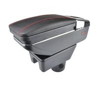 Reposabrazos Coche Caja Para Mitsubishi Attrage 2014-2018 Caja De Almacenamiento Para Reposabrazos Giratorio Cuero Negro Apoyabrazos Cajas(Red Thread)
