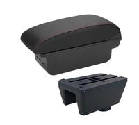 Reposabrazos Coche Para Seat Para Ibiza 6j 6L 2011-2019 Reposabrazos Caja De Almacenamiento Automática Piezas Reequipamiento Interior Coche Apoyabrazos(B Black red 3USB)