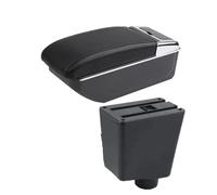 Reposabrazos Coche Para Seat Para Ibiza Para III 6j 6L 2001-2008 Caja De Almacenamiento Del Reposabrazos Adaptación Dedicada Coche Apoyabrazos(B black line NO USB)
