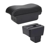 Reposabrazos Consola Central Para Mazda 2 Para Skyactiv Reposabrazos Guantera Superficie Curva Cuero(B3 Black white 3USB)