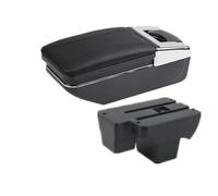 Reposabrazos De Coche De Cuero Sintético Caja De Almacenamiento Piezas De Repuesto Para VW Para Polo 2019-2024(A black line)