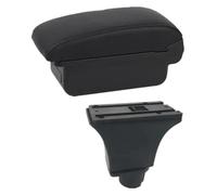 Reposabrazos De Coche Para Opel Para Corsa C Reposabrazos Central Caja Almacenamiento Con USB Consola(A2 black line No USB)