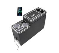 Reposabrazos De Consola Central Para VW Para Caravelle/Para Multivan T5 T6 2004 03-21 Con Carga Inalámbrica Para Teléfono(5TH black)