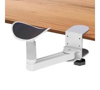 Reposabrazos de Escritorio - Ajustable de Aleación de Aluminio con Almohadilla de Silicona | Soporte Ergonómico para Brazo con Abrazadera | con de 360° para Oficina, Gaming y Uso Prolongad