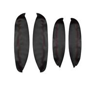 Reposabrazos De Panel Manija Puerta Coche Cubierta Cuero Microfibra Accesorios Para Nissan Para Qashqai J10 2007-2015(Black-red line)