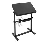 Reposabrazos de tatuaje ajustable en altura, soporte para reposabrazos de tatuaje, base de hierro estable y almohadilla de piel sintética, incluye estante de almacenamiento para pigmentos/guantes, 60