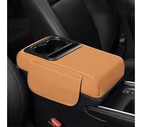Reposabrazos del coche Cojín De Consola Central PU Con Aumento De Altura Y Portavasos, Reposabrazos Para Coche, Organizador Multifuncional(Brick Lime)