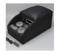 Reposabrazos Del Coche Para Land Para Rover Para Freelander 2 Para Discovery Caja De Pasamanos Trasera Carga Teléfono Móvil USB LED Coloque Toallas Papel Apoyabrazos(BALCK)