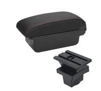 Reposabrazos Del Coche Para Skoda Para Octavia Para Yeti Mk2 2005-2012 Caja De Almacenamiento Del Reposabrazos Apoyabrazos(C Black red NO USB)