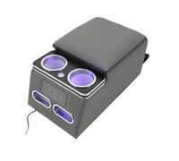 Reposabrazos Del Coche Para Toyota Para Highlander Para RAV-4 Para Corolla Para Camry Para Reiz Caja de pasamanos trasera Carga de teléfono móvil USB Apoyabrazos(Grey)