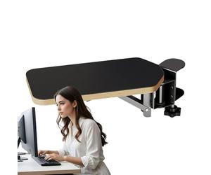 Reposabrazos ergonómico para el codo - Reposabrazos de escritorio con grano de madera ajustable a 90 ° y almohadilla giratoria plegable, acolchado suave para escribir y jugar | Posicionamiento angular