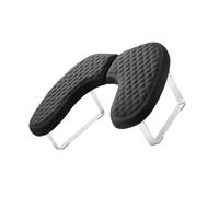 Reposabrazos higiénico de poliuretano para uñas, reposamanos compacto con forma de mariposa con base resistente antideslizante, accesorio plegable para arte de uñas