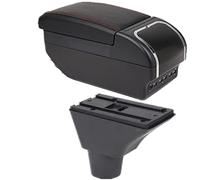 Reposabrazos multifunción para Coche Citroën C3 C4, Consola Central, Caja de Almacenamiento, pasamanos de Doble Capa, Piezas Decorativas, Caja de reposabrazos para Coche