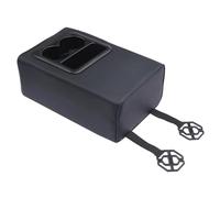 Reposabrazos para asiento trasero de coche, organizador versátil para cabina con portavasos, material de cuero de calidad con cojín acolchado suave, de almacenamiento central, accesorio