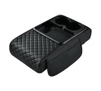 Reposabrazos para automóvil - de almacenamiento para reposabrazos para automóvil | Cargador inalámbrico, portavasos | Cuero PU duradero, organización interior conveniente, altura ajustable, autom