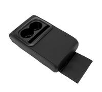 Reposabrazos para coche 1 Uds. Con portavasos, reposabrazos antifatiga para coche, caja de cojín, soporte para codo mano(Negro)